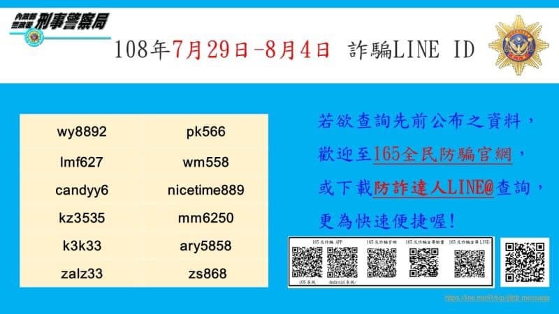 「千萬別加好友」的詐騙LINE ID